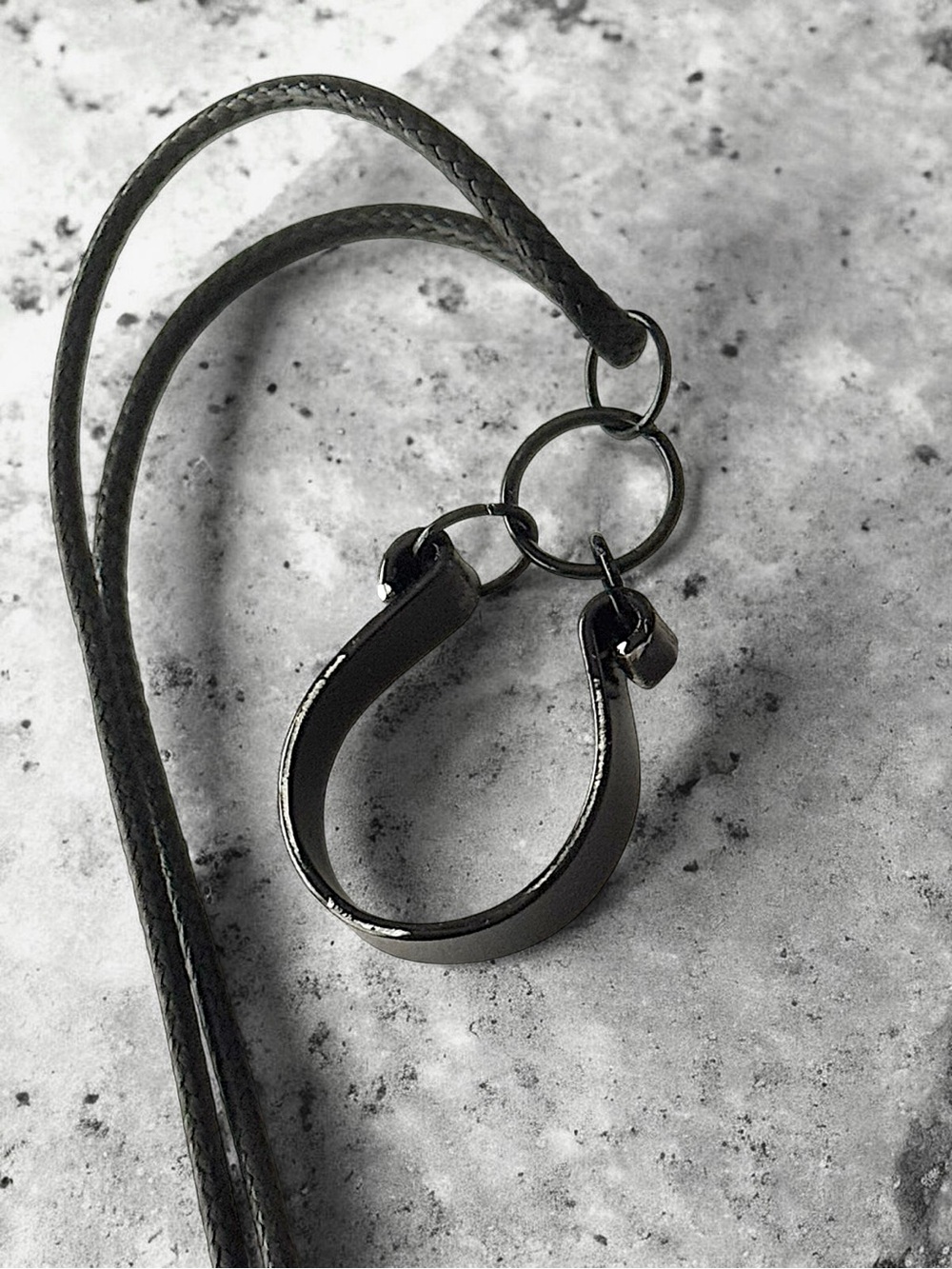 5 For $25💫Alternative Black Aluminum Horseshoe Pendant Necklace